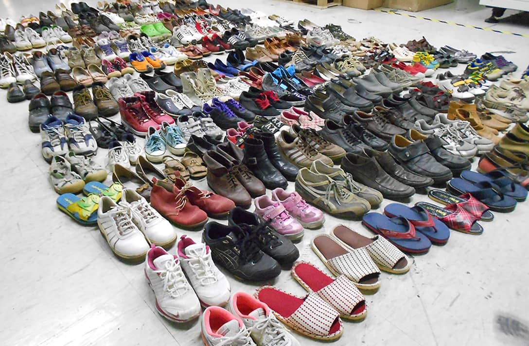 雷科參與舊鞋救命計畫，全員熱情捐贈。